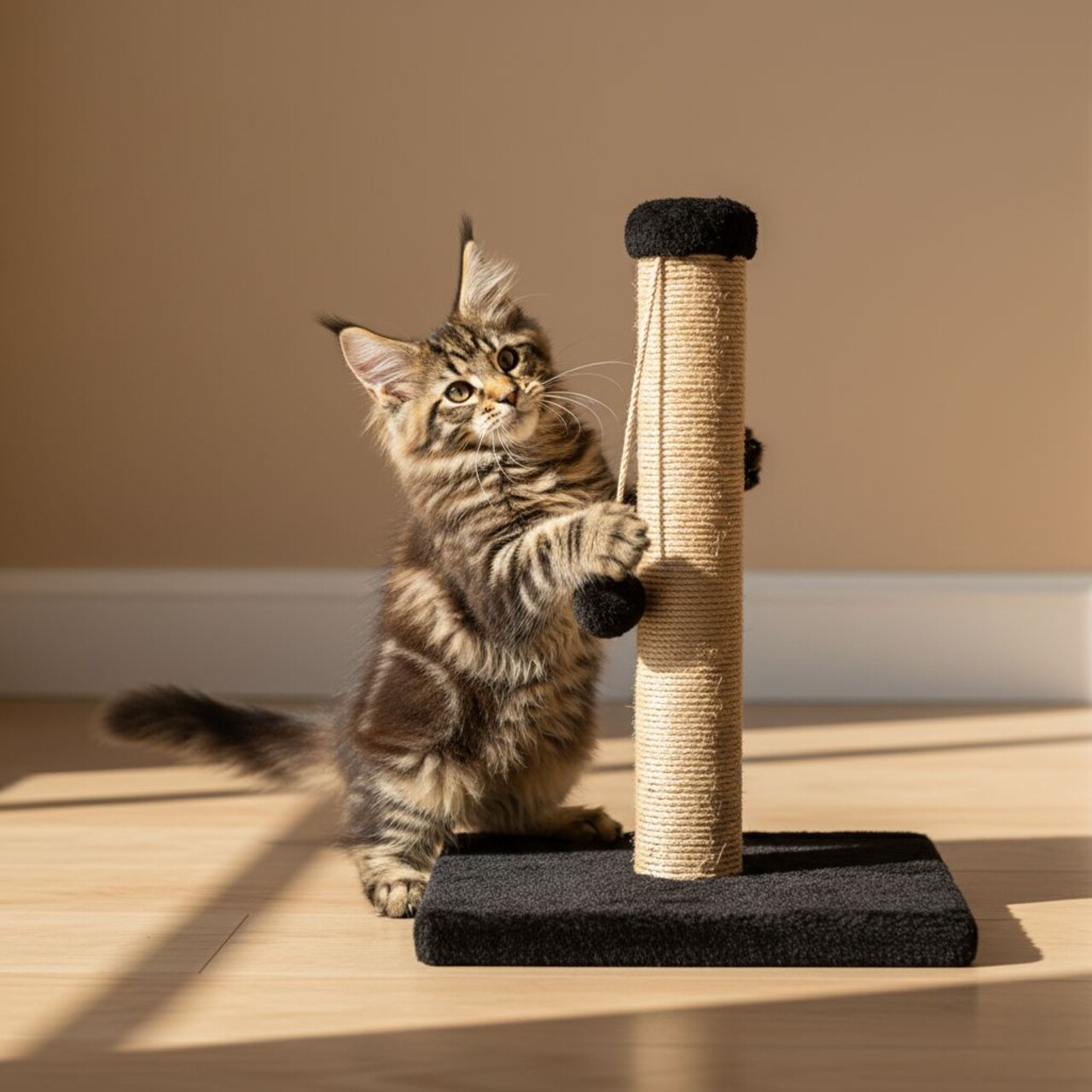 Zgarietor pentru pisici, Paws &amp; Whiskers, Luca, Negru - imagine 4